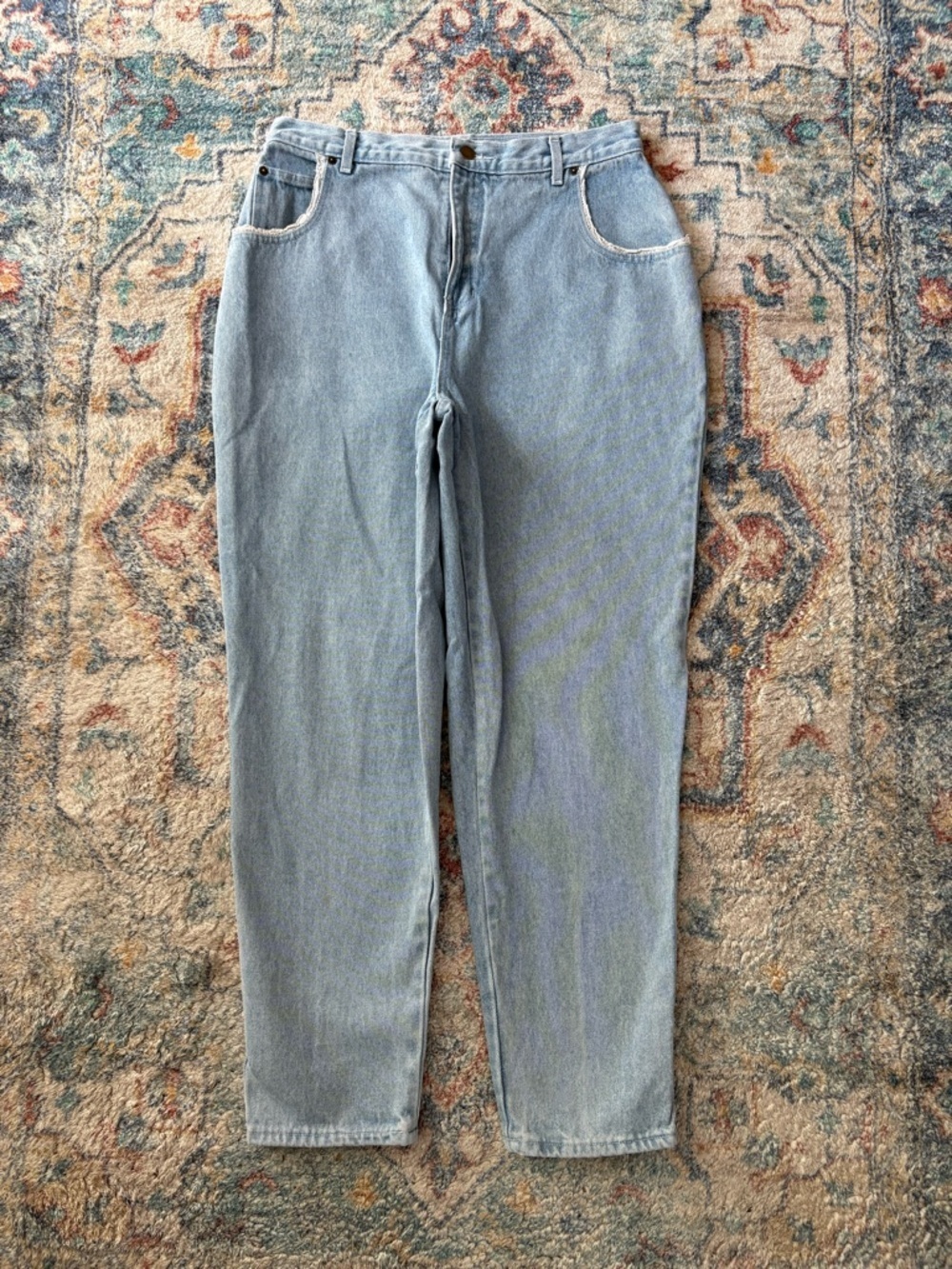 Vintage Nevada Lace Accented Lightwash Jeans Size 33